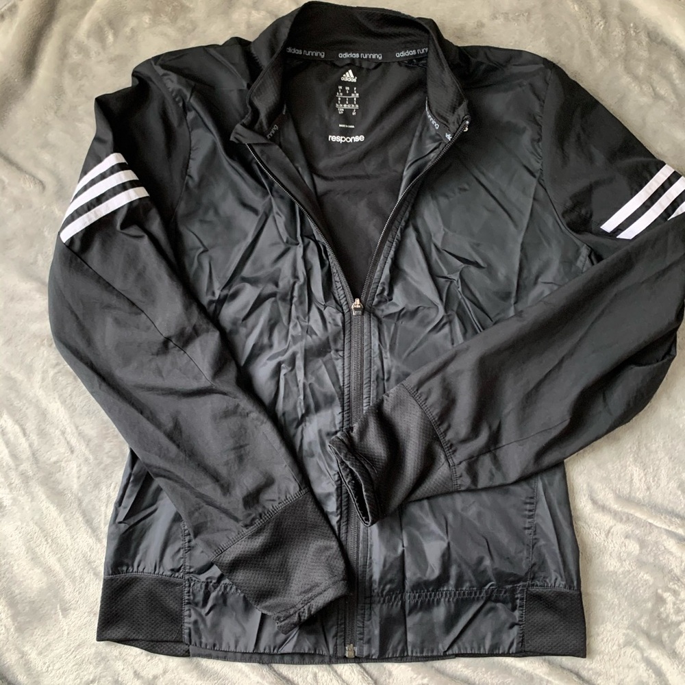 Black Adidas Windbreaker
